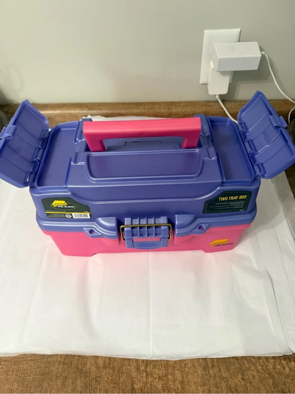Plano 6202 Pink Periwinkle Two Tray Tackle Box Craft Organizer USA